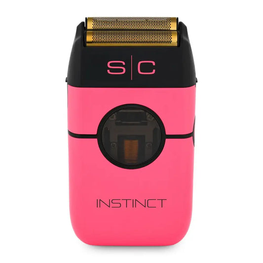StyleCraft Instinct Metal Shaver - Professional Double Foil Cordless Shaver with Intuitive Torque Control and IN2 Vector Motor in Pink