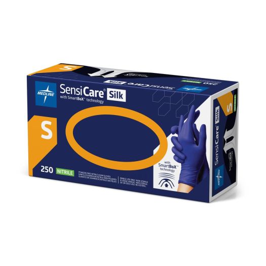 SensiCare Silk Nitrile Exam Gloves with SmartBoX Technology