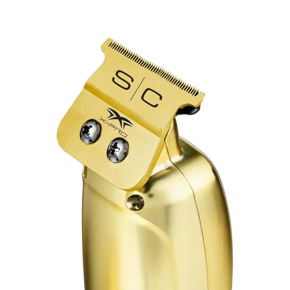 Saber Trimmer - Professional Cordless Hair Trimmer with Full Metal Body and Digital Brushless Motor in Gold