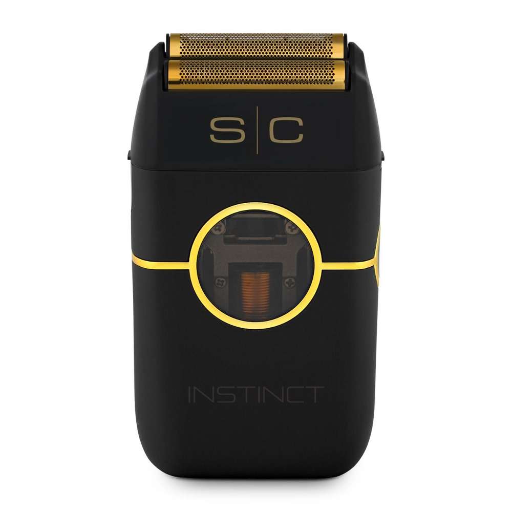 StyleCraft Instinct Metal Shaver - Professional Double Foil Cordless Shaver with Intuitive Torque Control and IN2 Vector Motor in Black