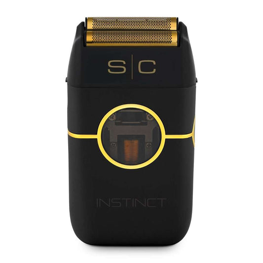 StyleCraft Instinct Metal Shaver - Professional Double Foil Cordless Shaver with Intuitive Torque Control and IN2 Vector Motor in Black